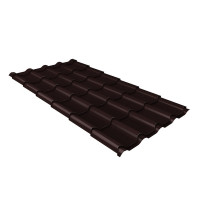 Металлочерепица камея 0,5 Satin Matt TX RAL 8017 шоколад
