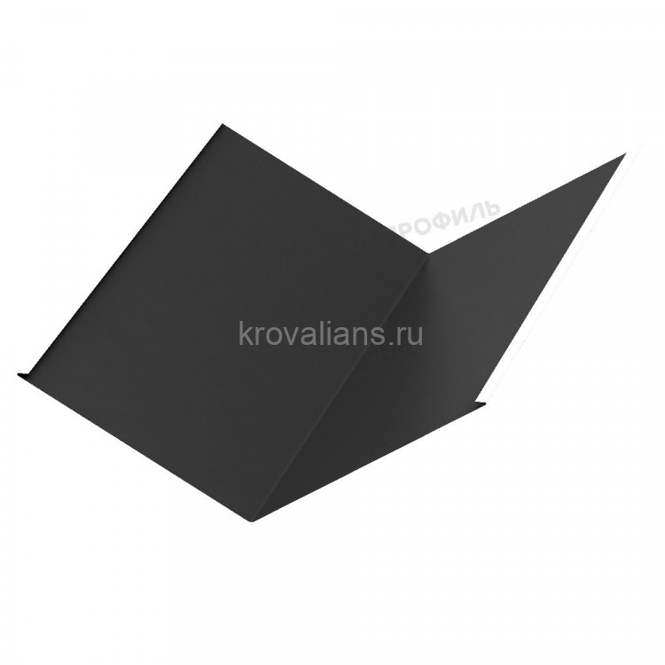 МеталлПрофиль Планка ендовы нижняя 298х298х2000 (VikingMP-01-9005-0.45) /1 шт/