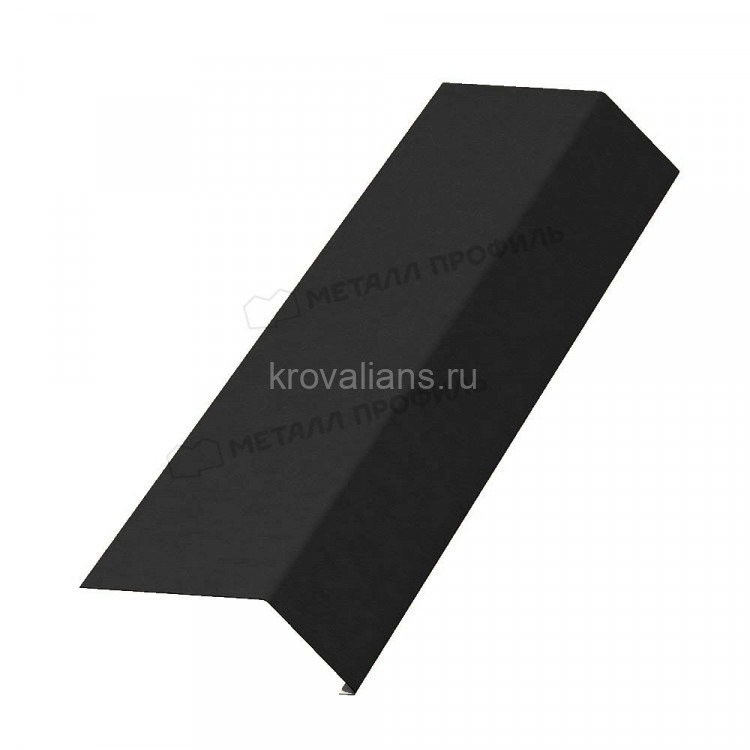 МеталлПрофиль Планка карнизная 100х69х2000 (VikingMP-01-9005-0.45) /1 шт/