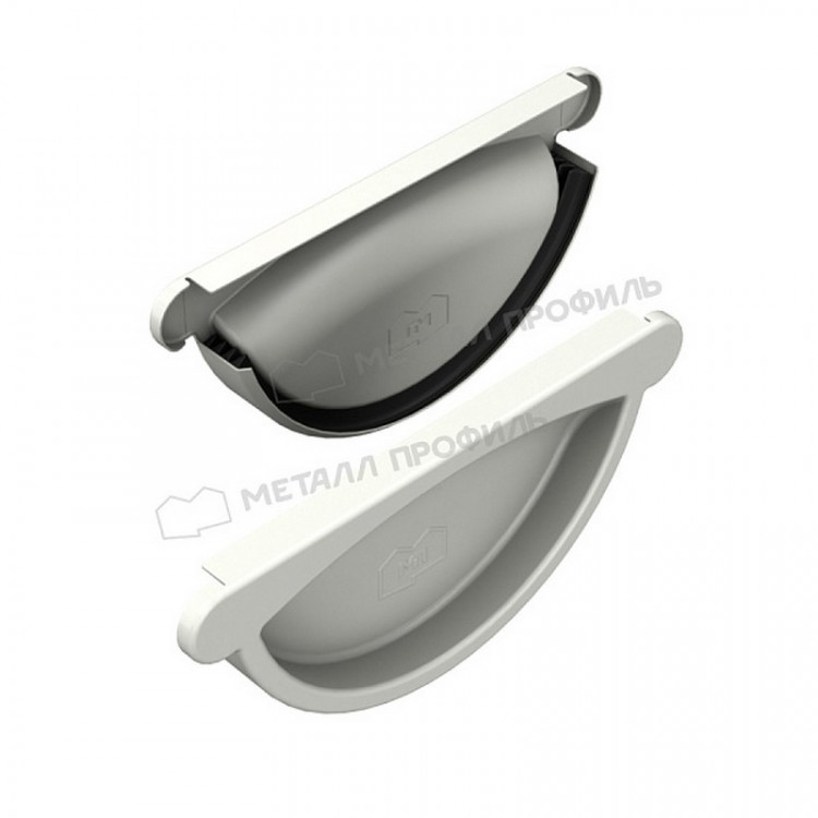 Заглушка желоба МЕТАЛЛ ПРОФИЛЬ Foramina PUR 125/100 RAL 9010, белый Заглушка желоба МЕТАЛЛ ПРОФИЛЬ Foramina PUR 125/100 RAL 9010, белый
