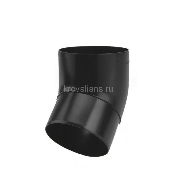 Galeco PVC 152 130/100 Колено 67гр. Черный RAL 9005 (35шт/уп)