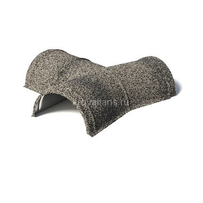 Конек Y-образный полукруглый начальный AeroDek (Аэродек) (Античный серый) /1 шт/