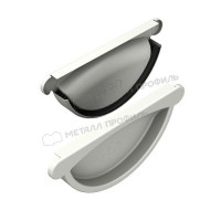 Заглушка желоба МЕТАЛЛ ПРОФИЛЬ Foramina PUR 150/100 RAL 9010, белый