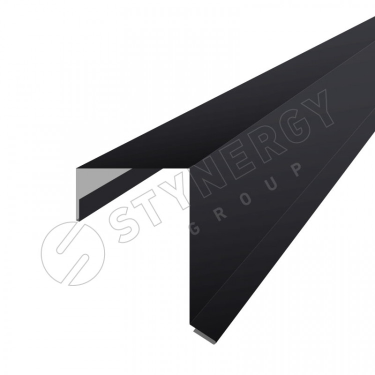 Планка торцевая кровельная 2000 Фальц Stynergy (CORUNDUM50Matt-RAL9005-0.5) Планка торцевая кровельная 2000 Фальц Stynergy (CORUNDUM50Matt-RAL9005-0.5)