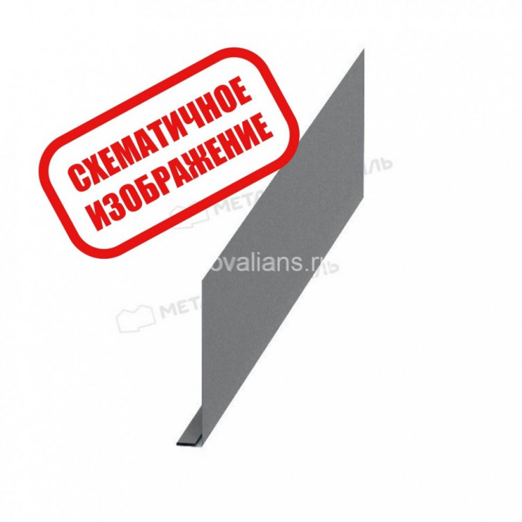 МеталлПрофиль Планка карнизного свеса 200х30х2000 (VikingMP-01-9005-0.45) /1 шт/