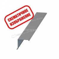 МеталлПрофиль Планка торцевая 90х115х2000 (PURMAN-20-Argillite-0.5) /1 шт/