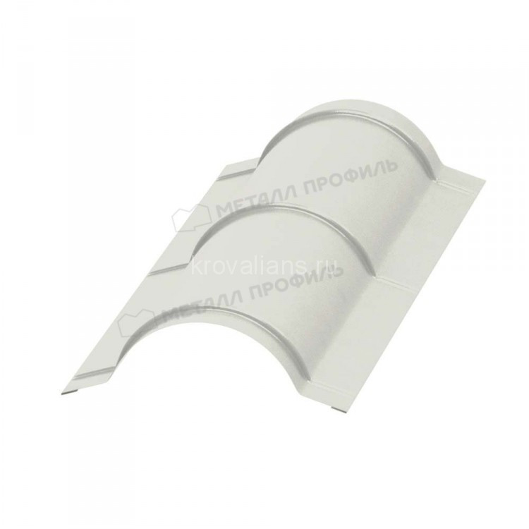МеталлПрофиль Планка конька круглого R110х2000 (Colorcoat Prisma-03-9010-0.5) /1 шт/