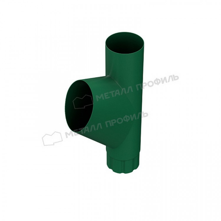 Тройник трубы МЕТАЛЛ ПРОФИЛЬ Foramina PUR 125/100 RAL 6005, зеленый