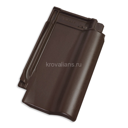 TONDACH Samba Керамическая черепица  рядовая, Коричневый ангоб