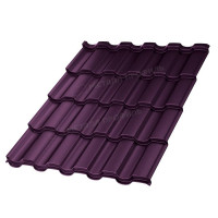 Металлочерепица МеталлПрофиль Монтекристо-S (VALORI-20-Violet-0.5) /1 кв.м./