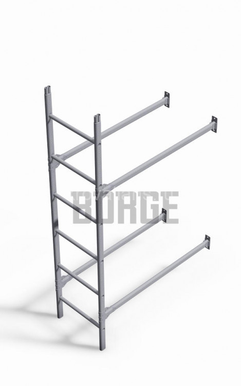 Комплект лестница фасадная Borge (нижняя секция) 1,8м, серый графит (RAL 7024)
