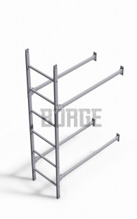 Комплект лестница фасадная Borge (нижняя секция) 1,8м, серый графит (RAL 7024)