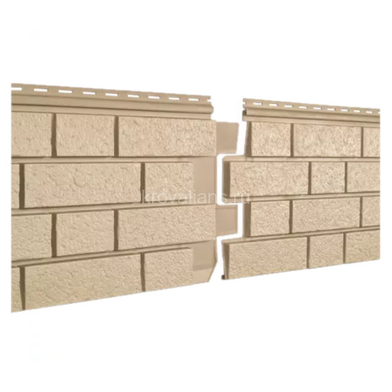 Ю-Пласт Сайдинг STONE-HOUSE S-Lock Клинкер Песочный 0,292*1,950мм (1уп=15шт/8,55м2)под заказ