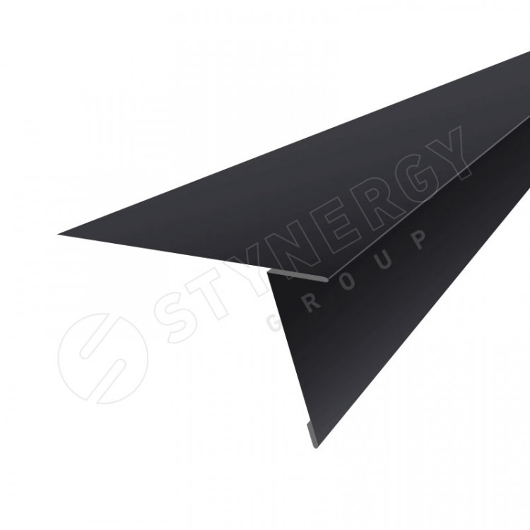 Планка карнизная 2000 Фальц Stynergy (CORUNDUM50Matt-RAL9005-0.5)