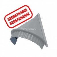 МеталлПрофиль Заглушка конька круглого конусная (ECOSTEEL-01-МореныйДуб-0.5) /1 шт/