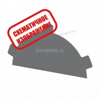 МеталлПрофиль Заглушка конька круглого простая (ECOSTEEL-01-МореныйДуб-0.5) /1 шт/