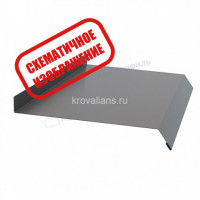 МеталлПрофиль Планка отлива 210х30х2000 (CLOUDY-02-Anticato-0.5)