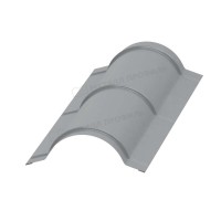 МеталлПрофиль Планка конька круглого R110х2000 NormanMP (Полиэстер-01-7004-0.5) /1 шт/