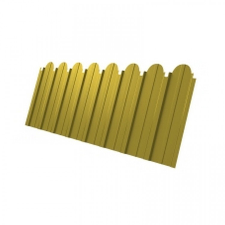 Профнастил C10A фигурный 0,45 PE RAL 1018 цинково-желтый Профнастил C10A фигурный 0,45 PE RAL 1018 цинково-желтый