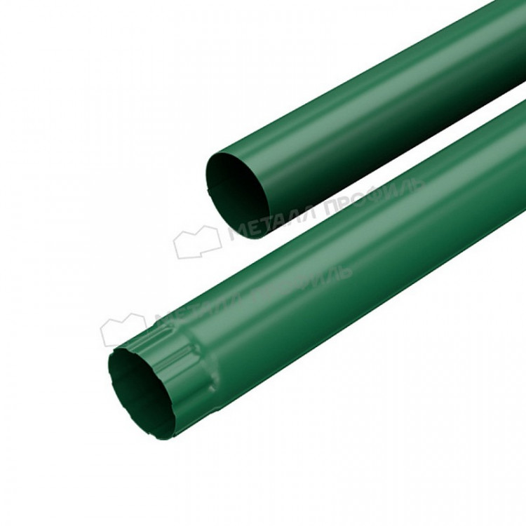 руба водосточная МЕТАЛЛ ПРОФИЛЬ Foramina PUR 125/100 2м RAL 6005, зеленый