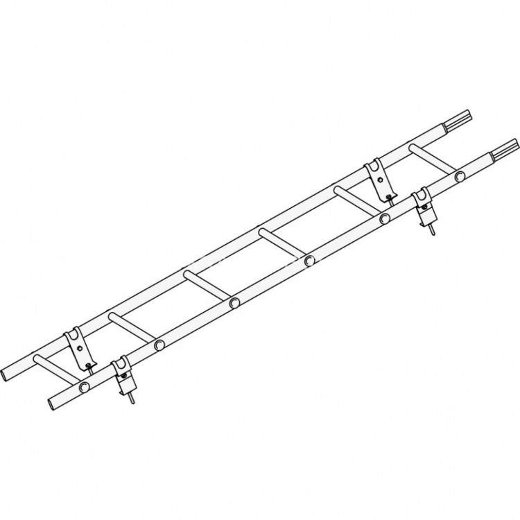 Лестница кровельная ROOFsystems ELITE ZN400 1,8м Универ RAL 6005