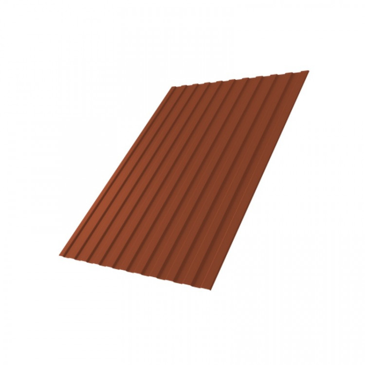 Профнастил С8А 0,5 Satin RAL 8004 терракота Профнастил С8А 0,5 Satin RAL 8004 терракота