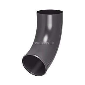 AS COMF PE 125/90 Отвод трубы RAL7024 (12шт/уп)