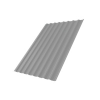Профнастил С20В 0,45 PE RAL 9006 бело-алюминиевый