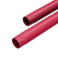 Труба соединительная МЕТАЛЛ ПРОФИЛЬ Foramina PUR 125/100 1м RAL 3005, красное вино