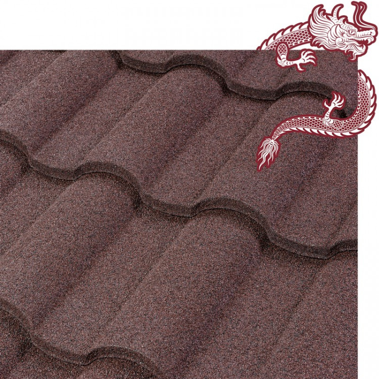 Композитная черепица LUXARD КИТАЙСКАЯ СЕРИЯ Роман панель, 430х1330 (полезная площадь 0,47 м2), цвет МОККО