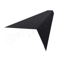 Планка карнизная 2000 Фальц Stynergy (CORUNDUM50-RAL9005-0.5)