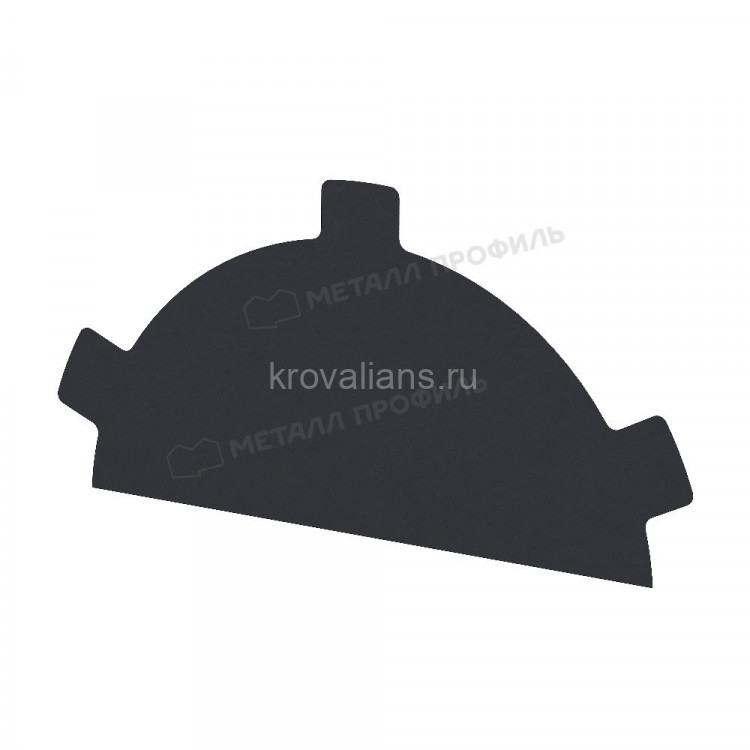 МеталлПрофиль Заглушка конька круглого простая (PURETAN-20-RR23-0.5) /1 шт/