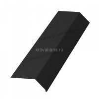 МеталлПрофиль Планка карнизная 100х69х2000 (PURMAN-20-9005-0.5) /1 шт/