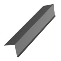Конек для односкатной кровли 190х185х20х2000 PE 0,5 мм Zn140 RAL7024