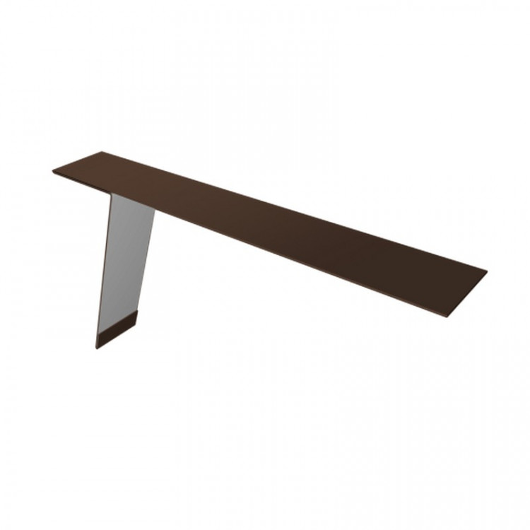 Планка карнизная фальц 130х80 0,5 Satin с пленкой RAL 8017 шоколад (2м) Планка карнизная фальц 130х80 0,5 Satin с пленкой RAL 8017 шоколад (2м)