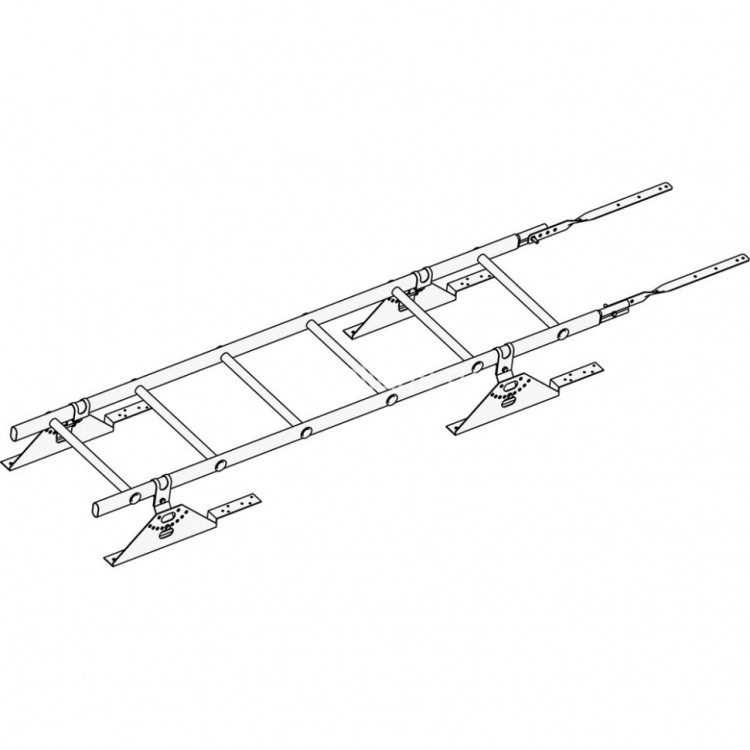 Лестница кровельная ROOFsystems PRESTIGE ZN400 1,2м Композит RAL 8004