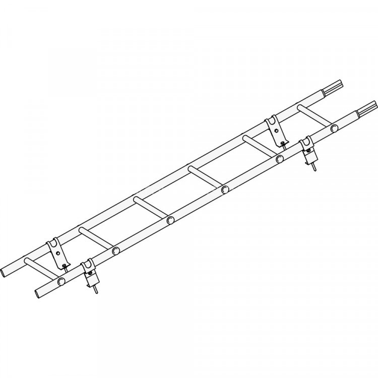 Лестница кровельная ROOFsystems ELITE ZN400 1,8м Универ RAL 3005