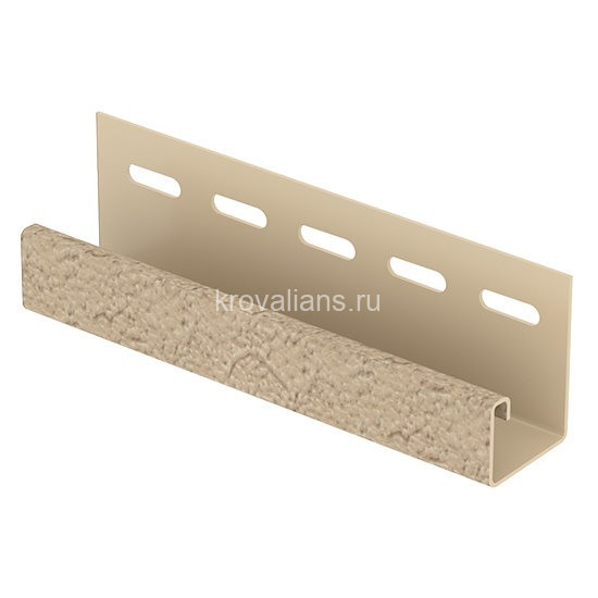 Ю-Пласт J-планка STONE-HOUSE Клинкер Песочный 3,05 м (уп=20шт)(под заказ)