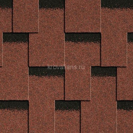 Гибкая черепица Icopal (Икопал) Plano Claro (Кирпично-красный) /1 кв.м/