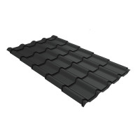 Металлочерепица кредо 0,5 Satin Matt TX RAL 7016 антрацитово-серый