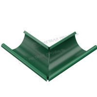 Угол желоба наружный МЕТАЛЛ ПРОФИЛЬ Foramina PUR 125/100 RAL 6005, зеленый