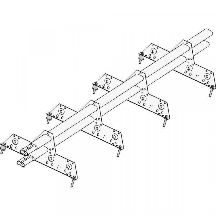 Снегозадержатель ROOFsystems PRESTIGE ZN 45*25 (овал), 3м  NEXT 4 опоры Т-обр. RAL 7016