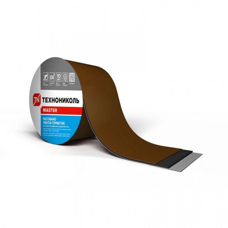 Лента для примыканий Nicoband 3 метра Х100 мм (Коричневый) /1 шт/