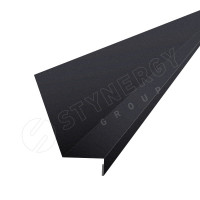 Планка для бокового примыкания 2000 Фальц Stynergy (CORUNDUM50-RAL9005-0.5)