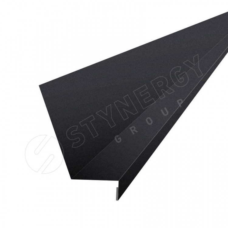Планка для бокового примыкания 2000 Фальц Stynergy (CORUNDUM50-RAL9005-0.5)