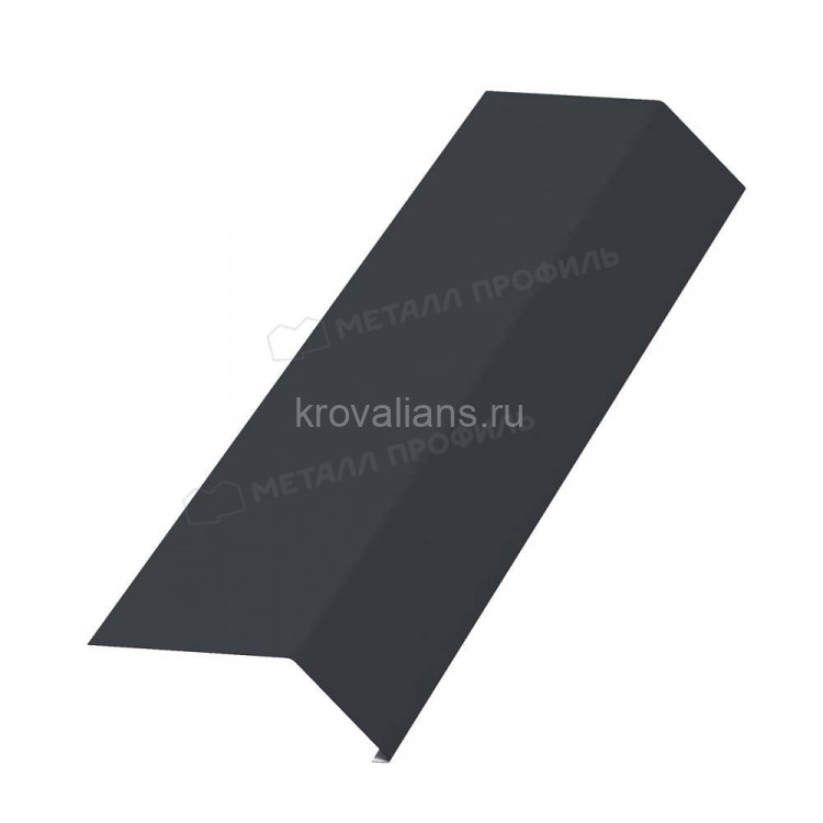 МеталлПрофиль Планка карнизная 100х69х2000 NormanMP (Полиэстер-01-7024-0.5) /1 шт/