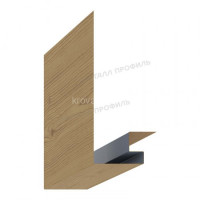 МеталлПрофиль Планка откоса сложная 3D 245х75х3000 (ECOSTEEL_MA-01-Сосна-0.5)