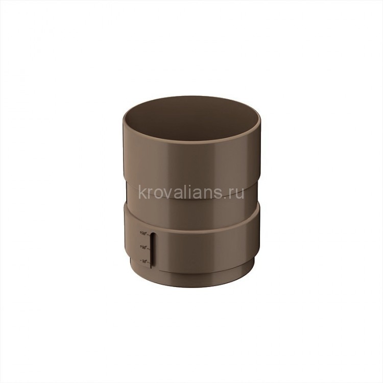 Galeco PVC 152 130/100 Муфта Темно-коричневый RAL 8019 (40шт/уп)