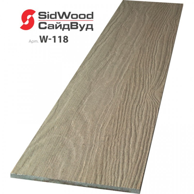 SidWood, хризотилцементный сайдинг 3000х190х8 мм прямой 0,57м2 W-118