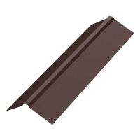 Конек плоский 160х30х160х2000 PE 0,5 мм Zn140 RAL8017